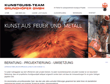 Tablet Screenshot of kunstguss-team.de